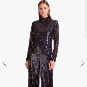 new staud navy sequin set